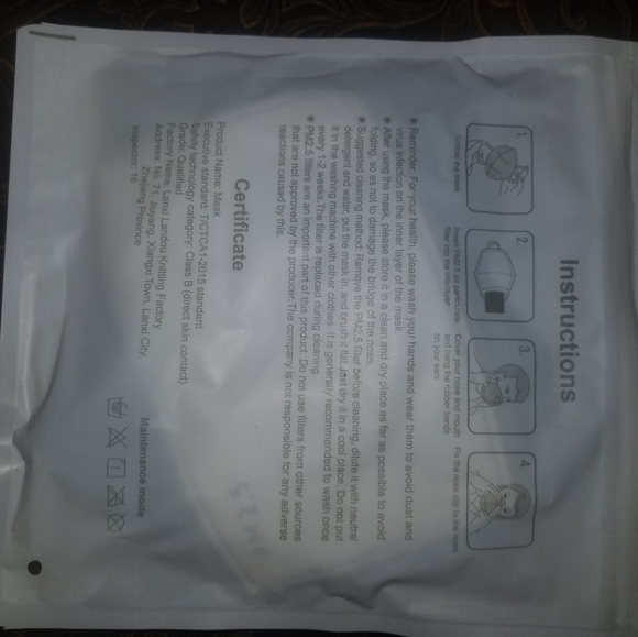 Washable facemask reuseable - Picture 3 of 3